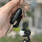 Cute Acrylic Music Note Keychain - Angel Wing & Star Pendant for Keys & Bags