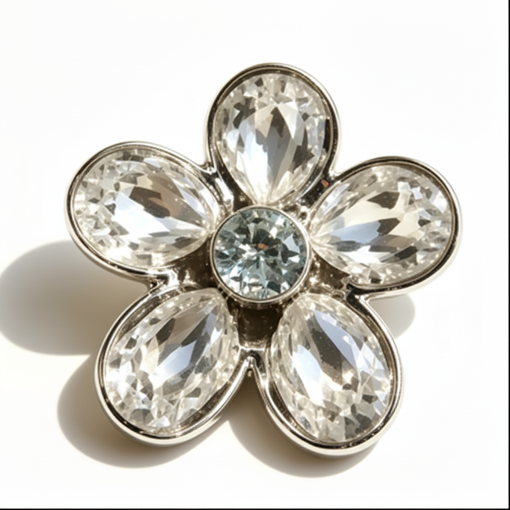 Rhinestone Shoe Charms - Sparkling Bow & Flower Shoe Clips for Sneakers & Casual Shoes