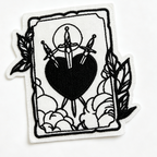 Black & White Embroidered Patch - Self-Adhesive & Iron-On Applique for Clothing, Bags & DIY Crafts