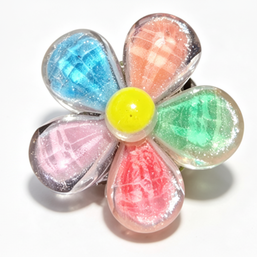 Glitter Acrylic Shoe Charms - Cute Bear, Strawberry & Flower Shoe Clips for Sneakers & Casual Shoes