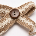 Burlap Plaid Bow Embellishment - Rustic Handmade Bow Applique for Shoes, Hats & Gift Boxes