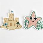 Ocean-Themed Embroidered Patch - Sew-On Applique for Clothing, Bags & DIY Crafts