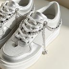Pearl & Star Chain Shoe Charm - Punk Style Shoelace Chain for Sneakers & Casual Shoes