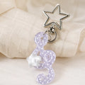 Cute Acrylic Music Note Keychain - Angel Wing & Star Pendant for Keys & Bags