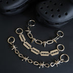 Vintage Metal Chain Shoe Charm - Punk Style Shoe Chain for Sneakers, Boots & Sandals