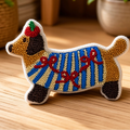 Embroidered Dog Patch - Iron-On & Self-Adhesive Applique for Clothing, Hats & Bags