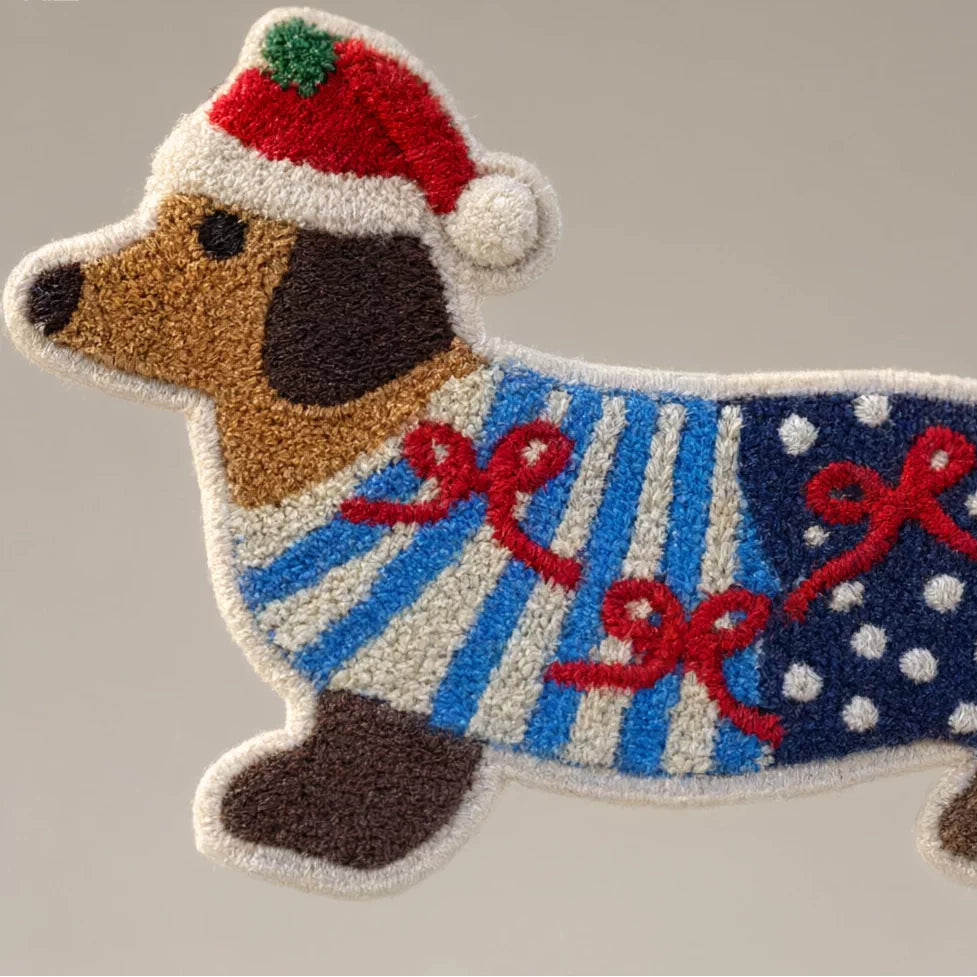 Embroidered Dog Patch - Iron-On & Self-Adhesive Applique for Clothing, Hats & Bags