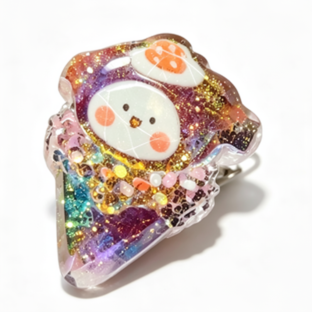 Glitter Acrylic Shoe Charms - Cute Bear, Strawberry & Flower Shoe Clips for Sneakers & Casual Shoes