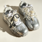 Pearl Beaded Shoelace Charms - Elegant Shoelace Clips for Sneakers & Casual Shoes