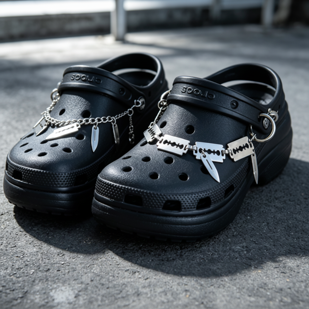 Vintage Metal Chain Shoe Charm - Punk Style Shoe Chain for Sneakers, Boots & Sandals