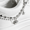 Pearl & Star Chain Shoe Charm - Punk Style Shoelace Chain for Sneakers & Casual Shoes