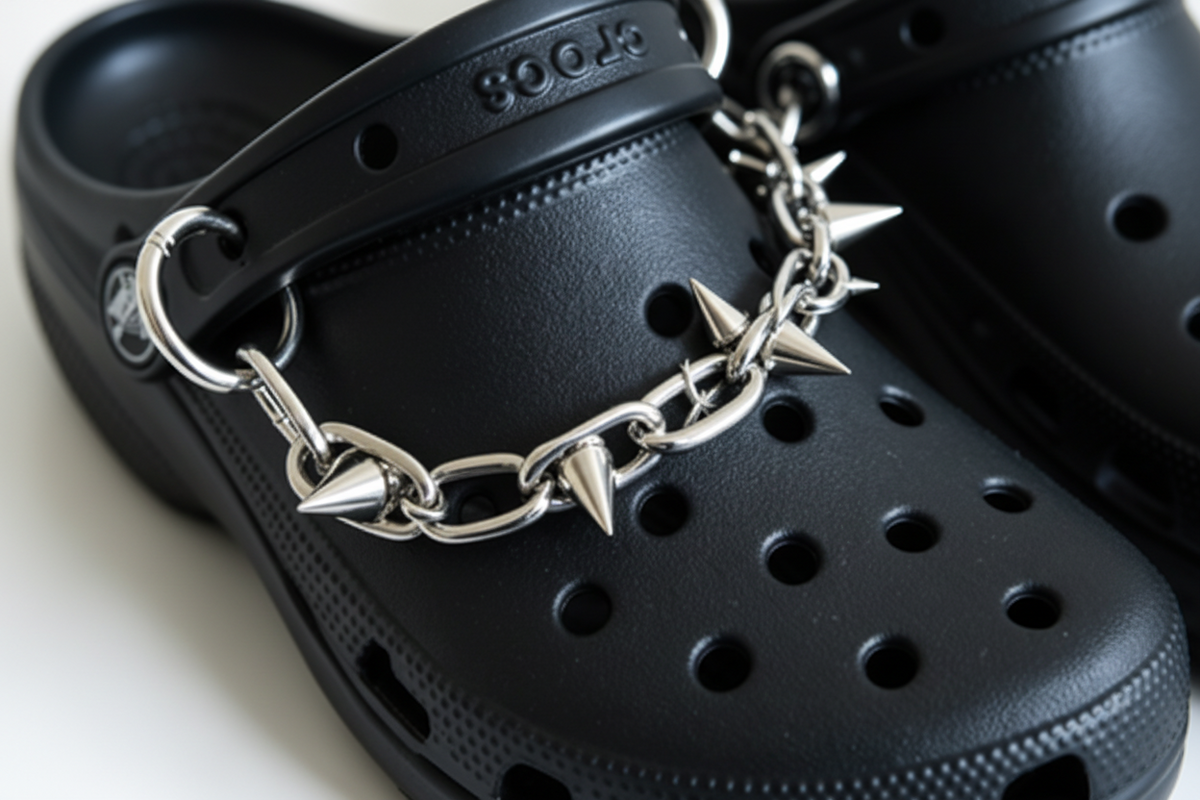 Vintage Metal Chain Shoe Charm - Punk Style Shoe Chain for Sneakers, Boots & Sandals