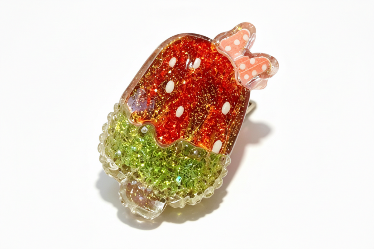 Glitter Acrylic Shoe Charms - Cute Bear, Strawberry & Flower Shoe Clips for Sneakers & Casual Shoes